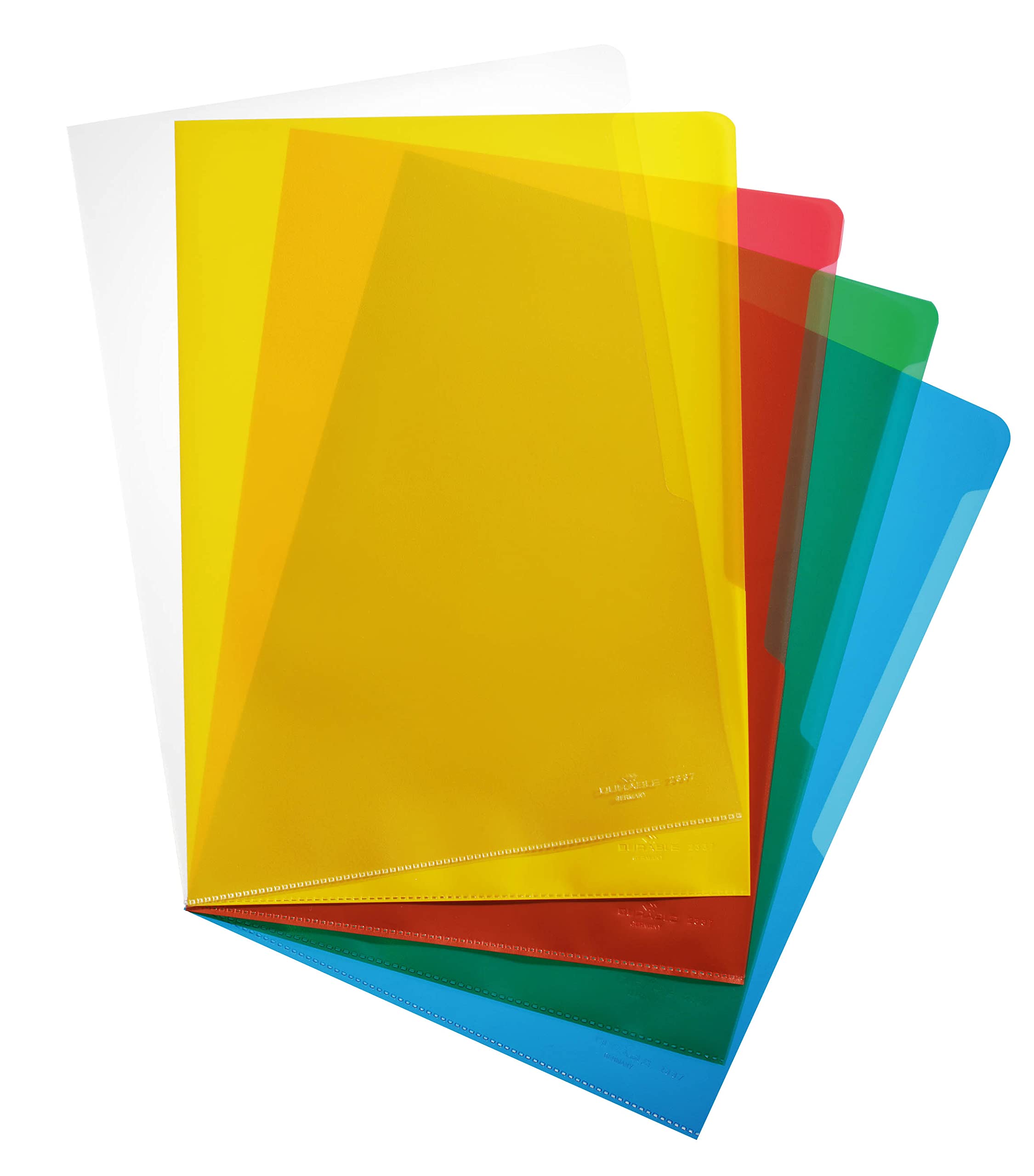 Durable 233700 Standard A4 Polypropylene 120 µ Box of 100 Assorted Colours