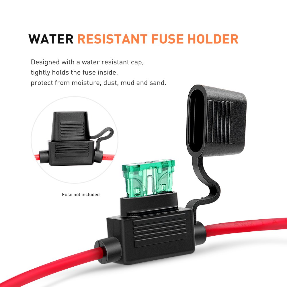 Amazon.com: Nilight Inline Fuse Holder 14AWG Wiring Harness ATC/ATO 30AMP  Blade Fuse Automotive Fuse Holder - 10 Pack: Automotive