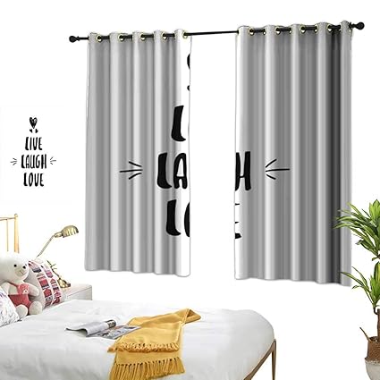 Amazon Com Unpremoon Thermal Curtains Live Laugh Love Decor Cute