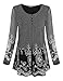 Miagooo Women's Long Sleeve Round Neck Layered Chiffon Flowy Blouse Top