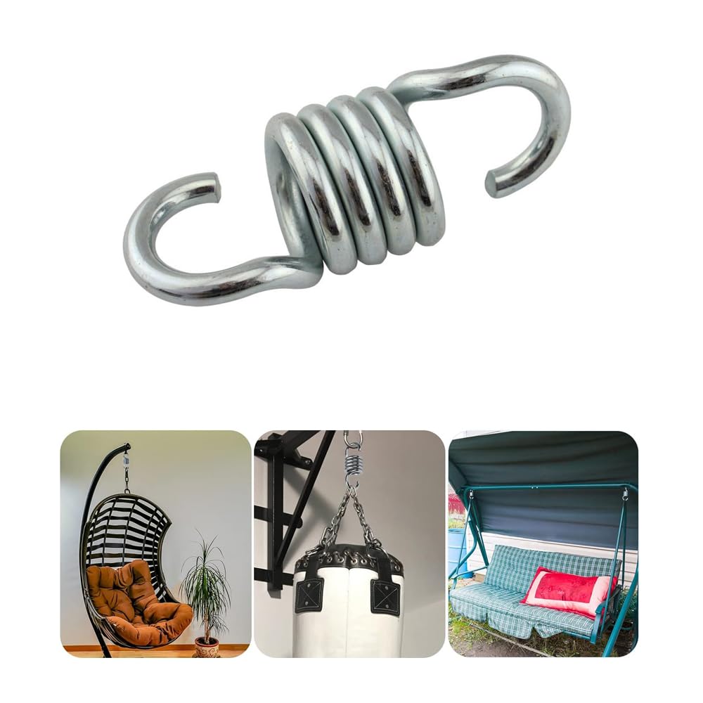 zalati Hammock Spring Hardened Galvanized Steel Extension Heavy Duty Springs for Swing Chairs Sandbag Hanging - Load Capacity 500 kg/1102.3lb