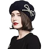 French Beret Hat, Ladys Winter Fall Classic Beret Beanie Faux Mink Solid Color Hat