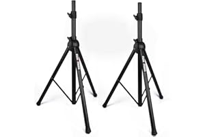 Pair of PA Speaker Stands by Hola! Music, Professional Heavy-Duty Tripod Structure, 4-6ft Adjustable Height, Support 120 lbs Model HPS-500PA