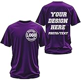 Custom T Shirts Bulk Customized T Shirts for Men Women Personalized Cotton Tee with Photo/Logo/Text