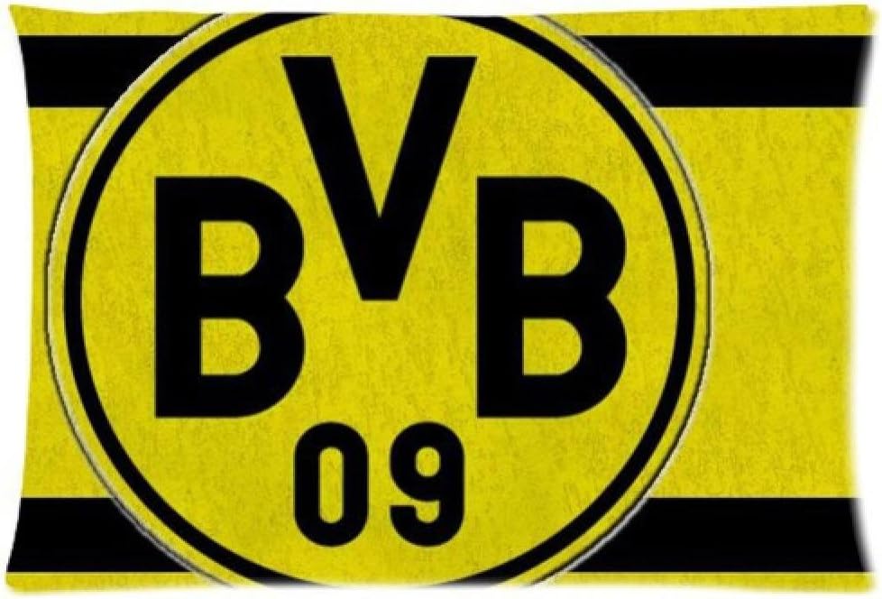 OYEAH Hot Pillow Cover Borussia Dortmund Bvb09 Fc Custom Throw Pillow Case Best New Year Gift 20X30 Inch 2 Sides for home
