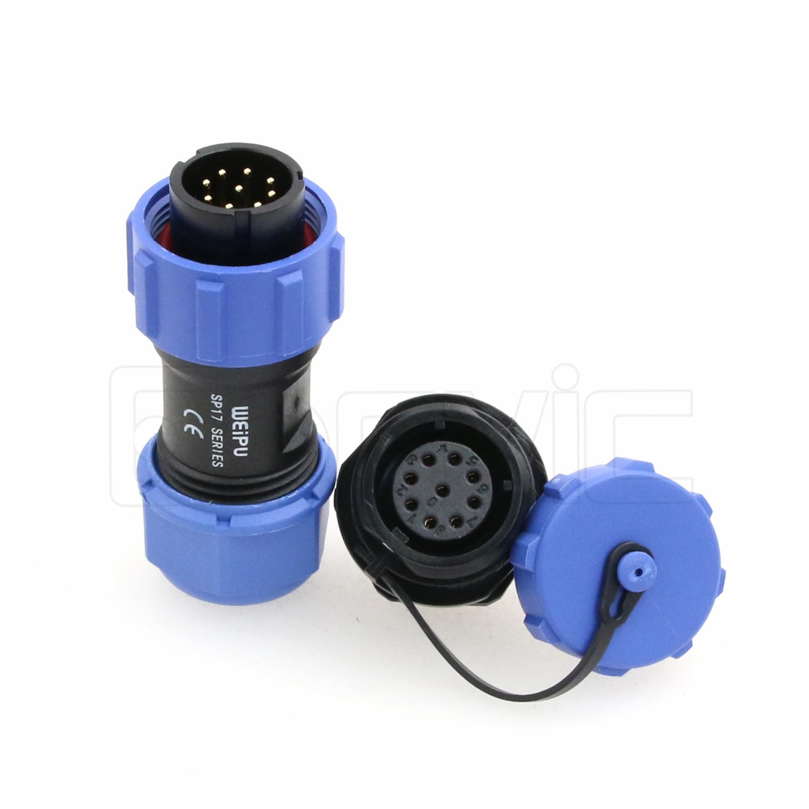 Eonvic Weipu SP17 9 Pin Connector Waterproof IP68 Male Plug Female Socket Circular 6-10mm Cable Industrial Solar Electrical Connector