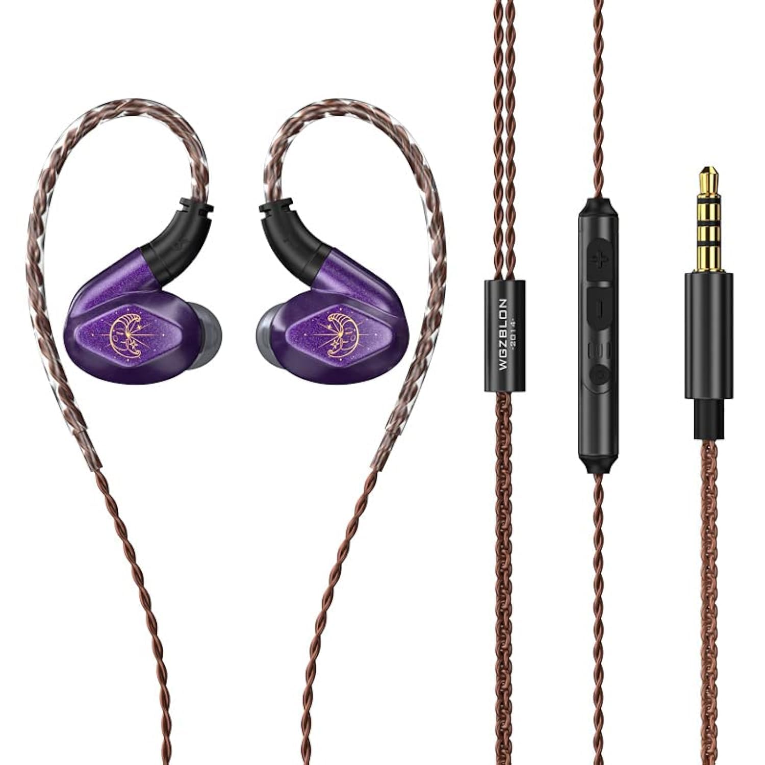 Yinyoo BLON Z200 in-Ear Earphones, Wired Earbuds in Ear Monitors with Microphone for Musician, 10mm Carbon Diaphragm Dynamic Drive, Extra Bass Noise Isolating in Ear Headphones