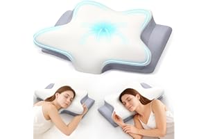 PAYHUIN Cervical Neck Pillow, Memory Foam Pillows for Relieving Neck and Shoulder Pain, Neck Support Pillow for Side Sleepers