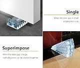 Oksdown 4 Pack Clear Rubber Door Stops Heavy Duty Anti Slip Wedges view 4