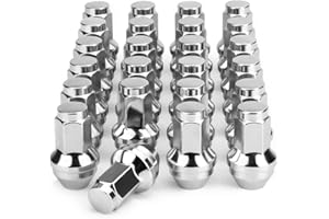 glorider M14x2.0 Lug Nuts for 2000-2014 F-150, 24pcs Solid One-Piece 14x2 Lug Nuts, OEM Factory Style LugNut Compatible with 2000-2014 Ford F150, Replacement for #4L3Z1012A #7L1Z1012A