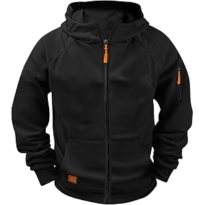 Moonker Zip Up Hoodies for Boys Tactical Sweatshirts Teen Kids Long Sleeve Casual Hooded Jacket Fall Travel Cargo Pullover