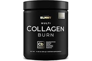 TERRA ELMNT ELMNT Super Collagen Powder for Women Weight Loss + Beauty w. Probiotics, Hyaluronic Acid, ACV, KSM-66, Biotin - Premium Multi Collagen Peptides Protein Supplement Colageno for Women (Unflavored)