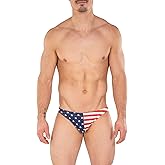 Gary Majdell Sport Men's USA Greek Bikini Freedom Swimsuit with Contour Pouch