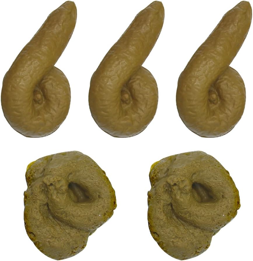 YYYux Realistic Prank Funny Fake Poop, Toys for Joke Trick Halloween April Fool 's Day Party Gag Gift Realistic Mischief Novelty Toys Look Real (5 Pack)