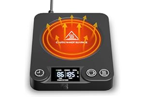REIDEA Coffee Mug Warmer with Timer and Reservation, 9 Temp Setting for for Fast Heating and Insulation, Ideal for Travel, Office, and Home Use, Suitable for Coffee Cups and Candle Jar