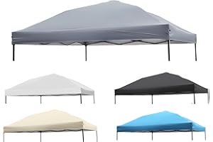 NINAT 10x 10 Canopy Replacement Top, Replacement Canopy Top for 10x10 Pop Up Canopy Tent (Canopy Top Cover Only) Grey