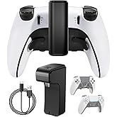 Ps-5 Controller Wireless Charger-Xhiver Portable Battery for DualSense,3500mAh, +15 Hours of Battery Life,Play While Charging&USB-C for Ps-5 Accessories,Black