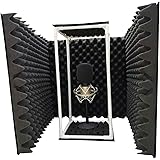 TroyStudio Microphone Isolation Shield - |Reflection Filter for Desk Use| - |Large, Foldable, Work with All the Desk Mics|