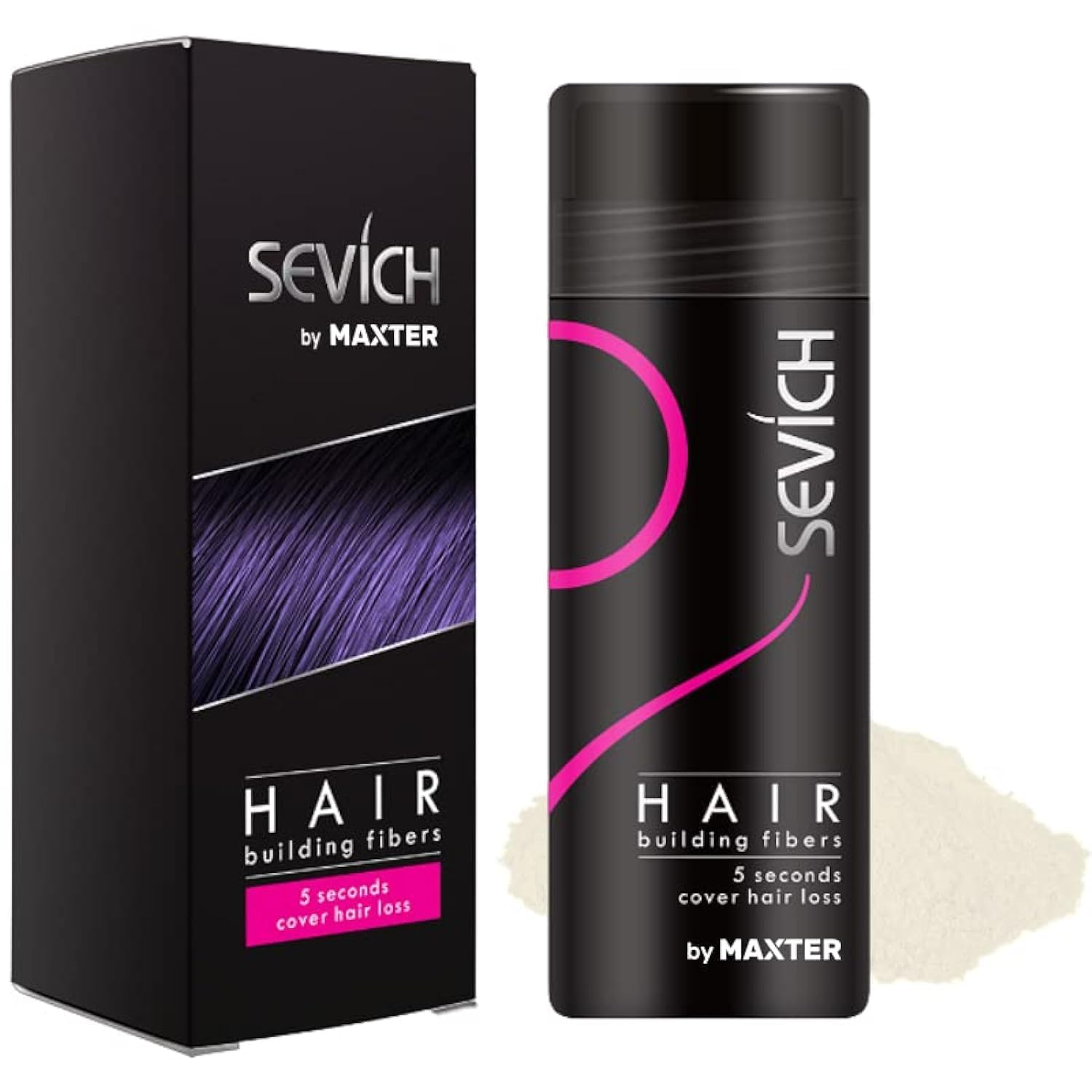 Hair Fibres White for Men & Women - Natural Hair Powder for Building, Thickening and Hair Loss Coverage in 30 Seconds