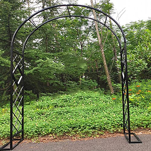 Gnova Rosenbogen Tor,schwerlast Pergola,Garten Rankhilfe Kletterpflanzen,Gartendeko Stahlrahmen,Breite 1.4 m,1.8 m,2.2 m… – Bild 3