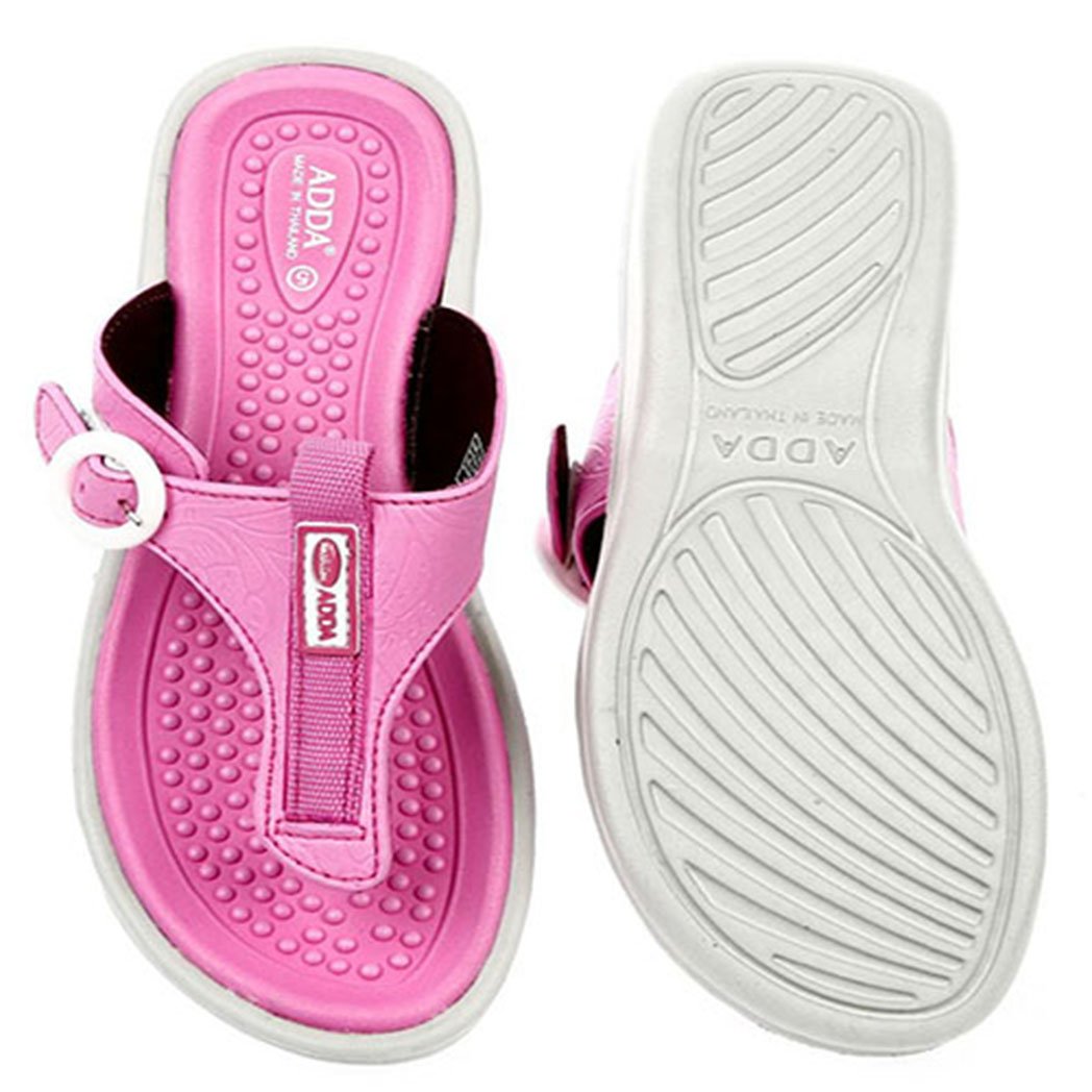 adda women's flip-flops black synthetic house slippers