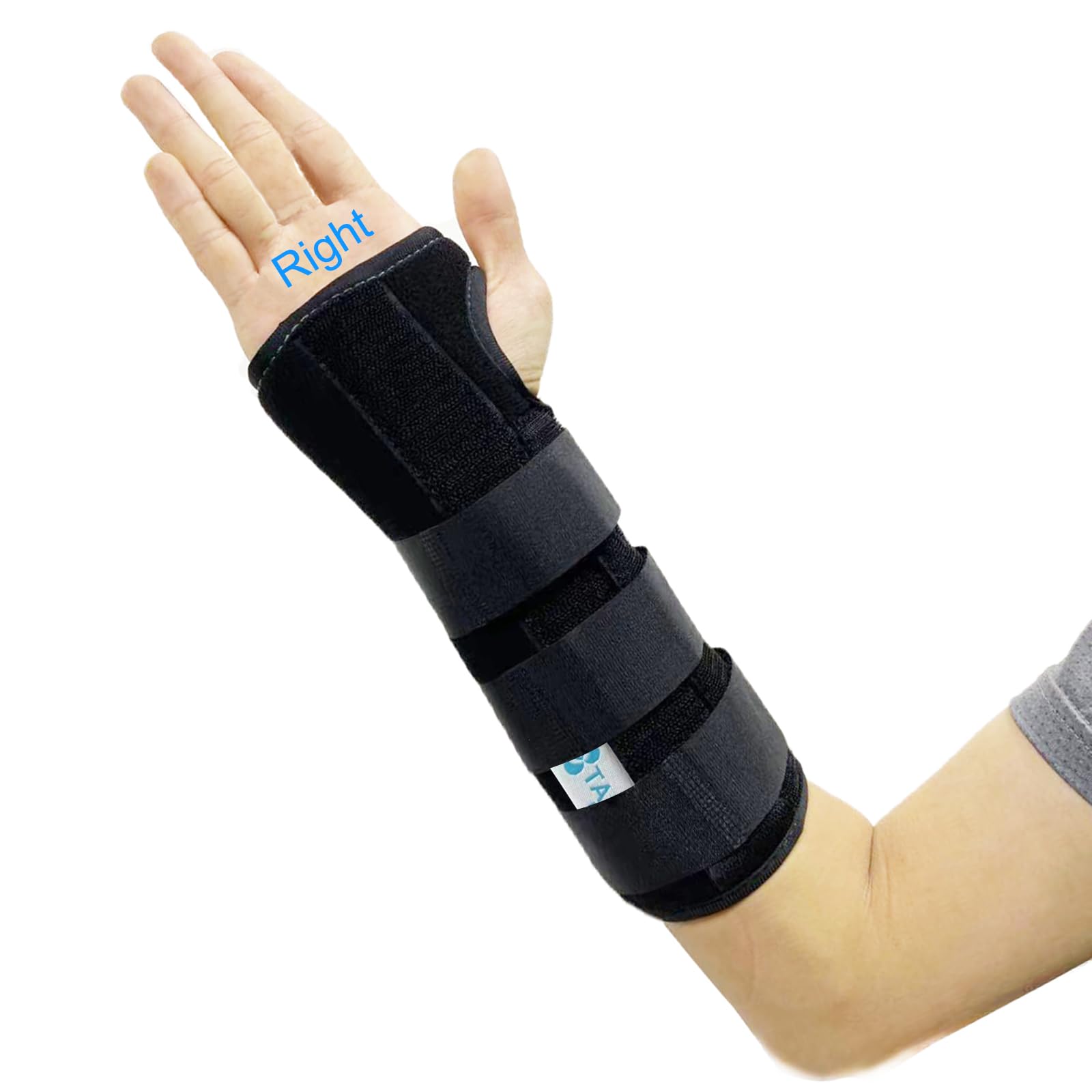 Photo 1 of (right)TANDCF Unisex Forearm and Wrist Support Splint Brace Double Fixation Wrist Brace for Carpal Tunnel, Adjustable Night Time Forearm Immobilizer Brace Splints,9.8 inch (25cm) length(RH/S)