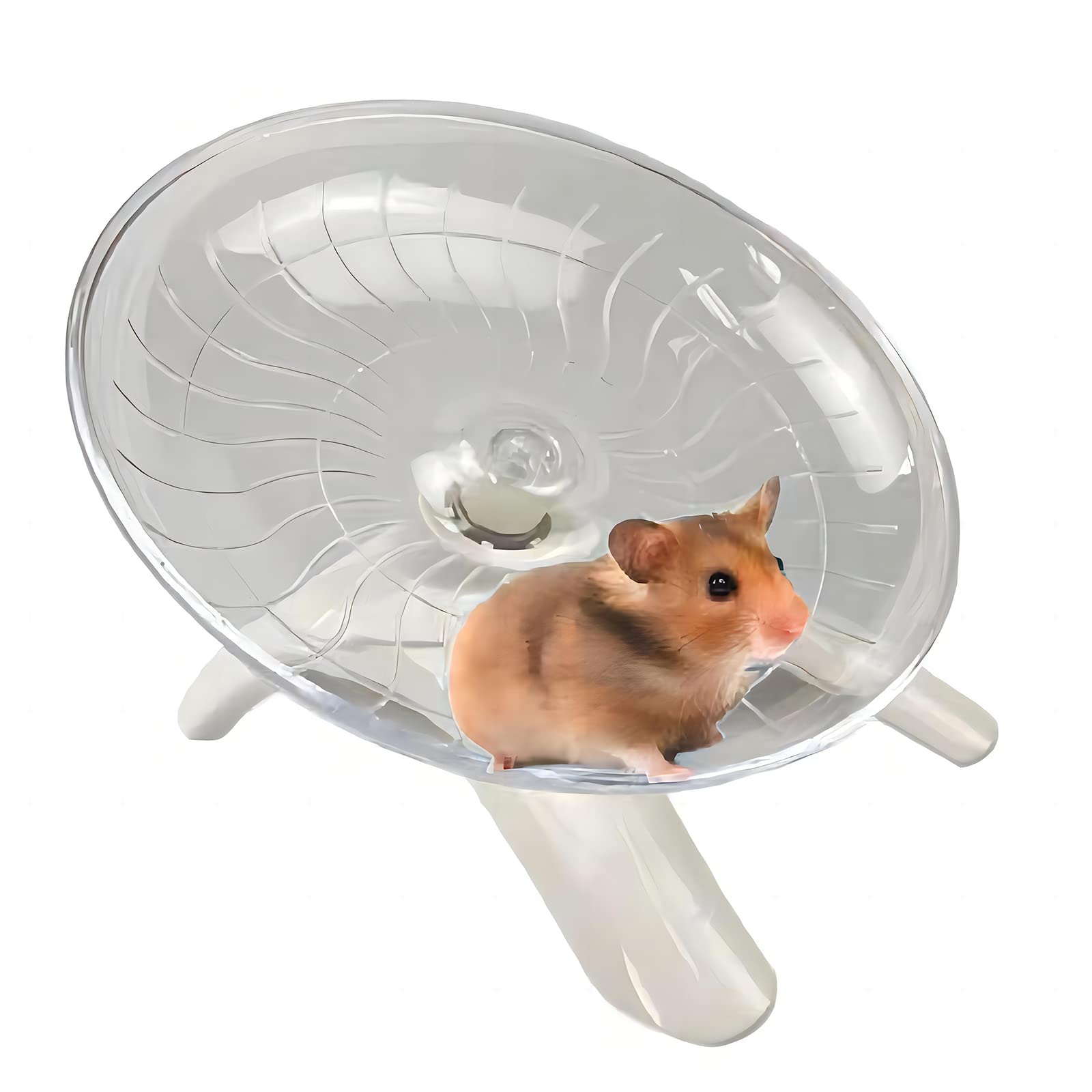 Skyzone Silent Spinner Wheel, 18cm Running Wheel with Adjustable Stand for Caged Dwarf Syrian Hamster, Gerbils and Other Small Animals