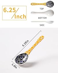 Metahom Ceramic Serving Spoons, Colorful Soup