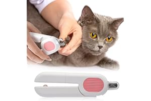 Cat Nail Clippers with Nail File Cat Nail Trimmer for Pets Claw Care Pet Grooming LED Lluminate Blood Line Cat Dog Nail Clipp