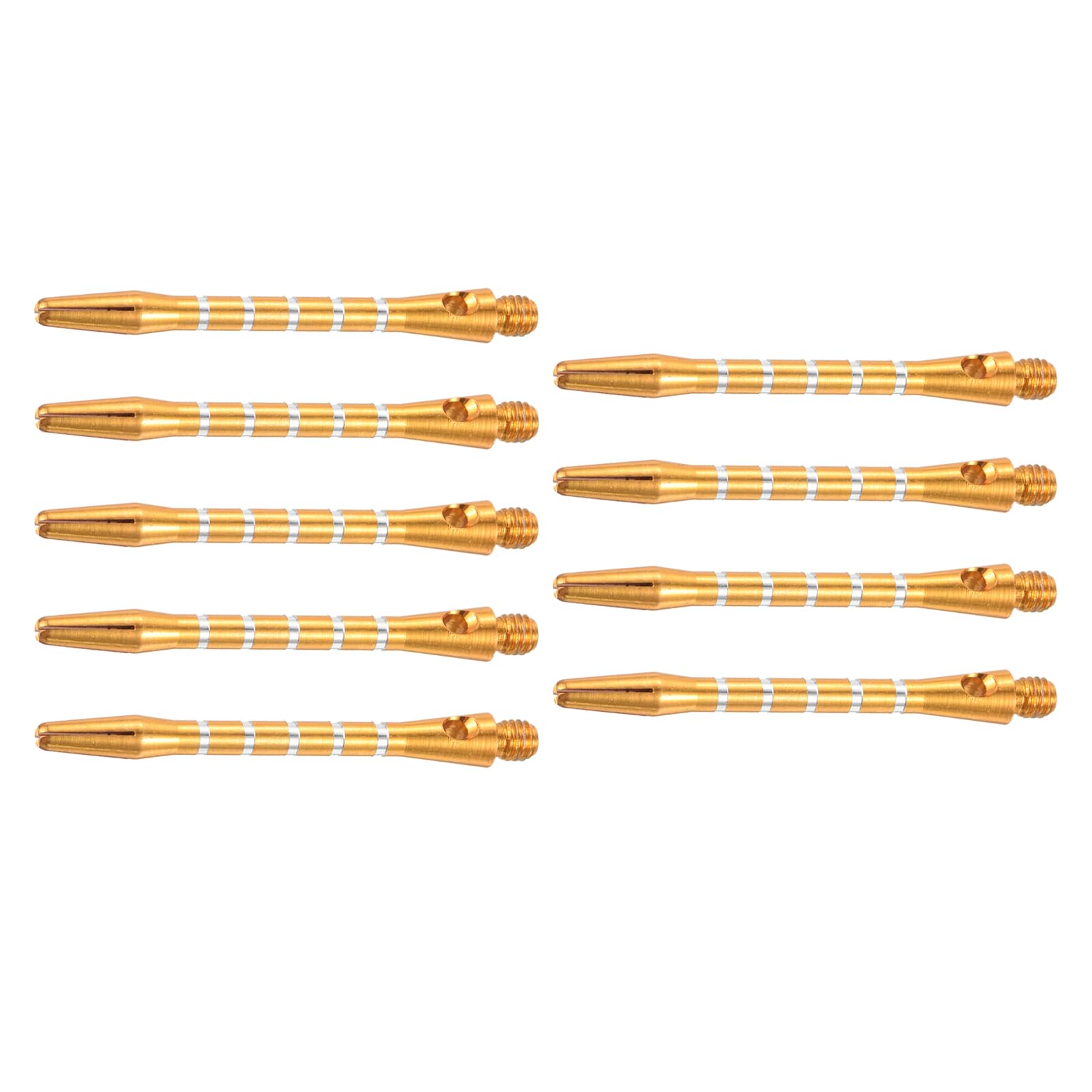 M METERXITY 9 Pack Darts Shafts - Aluminum Darts Stems Medium 2BA Thread, Apply to Darts Games/Darts Sports/Entertainmence/Party (Gold Tone)