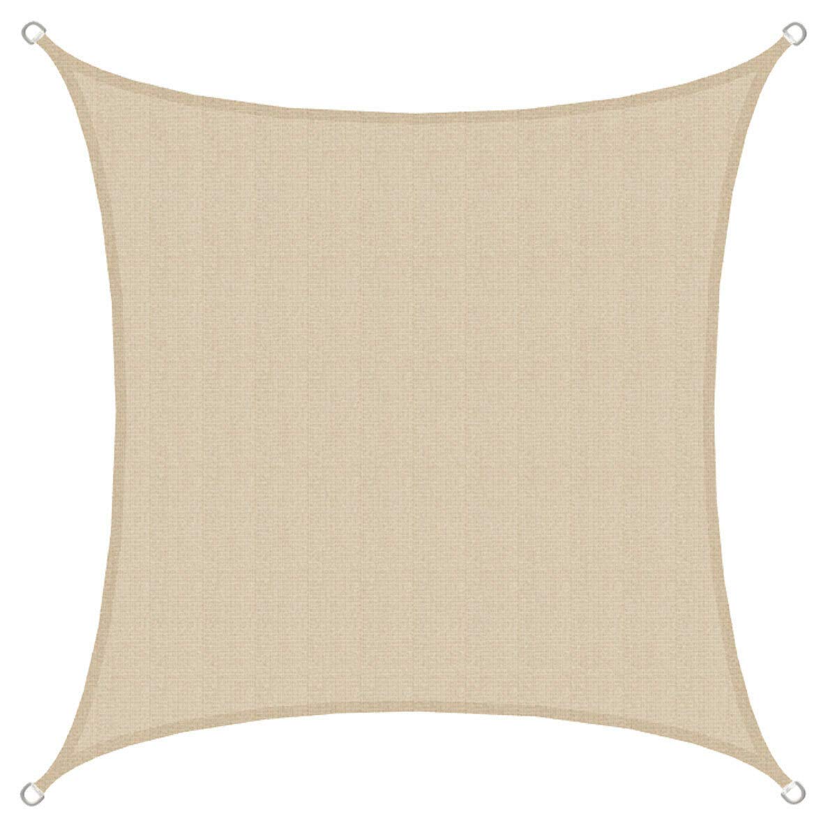 AMANKA UV Shade Sail - 2x2 m HDPE Square - Sun Protection Tarpaulin Canopy Garden Balcony Beige — image 1