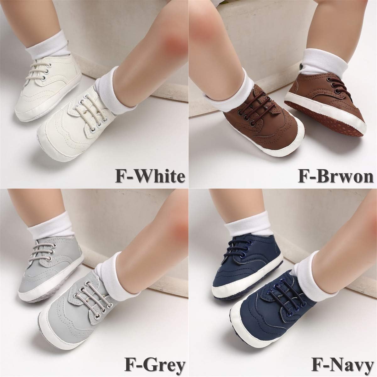  | BENHERO Baby Boys Girls Oxford Shoes Soft Sole PU Leather Moccasins Infant Toddler First Walkers Crib Dress Shoes Sneaker | Sneakers
