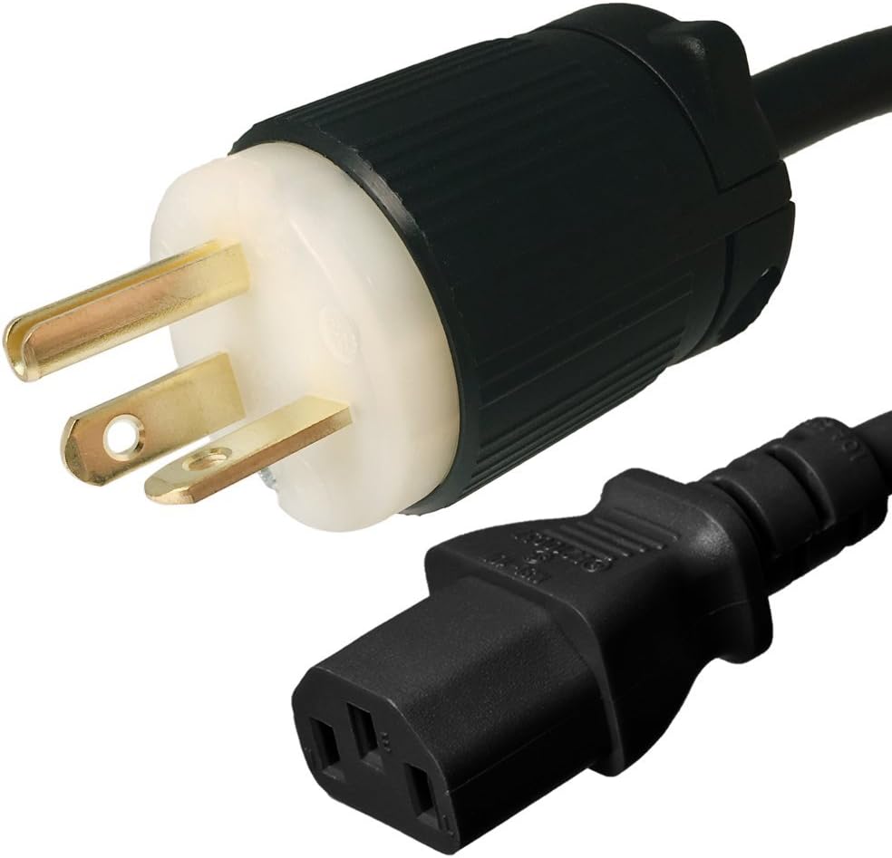 Iron Box IBX4936 15A/250V 10 ft, Molded NEMA 620P to C13 Power Cord