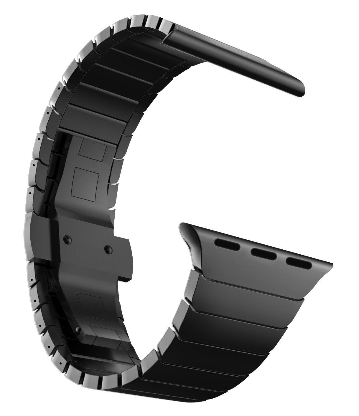 MaKTech Stainless Steel Metal Link Bracelet Band for Apple Watch Series 11/10/9/8/7,Ultra 3/2/1,SE 3/2/1 [2025] (46mm/45mm/44mm/49mm,Black) — image 1