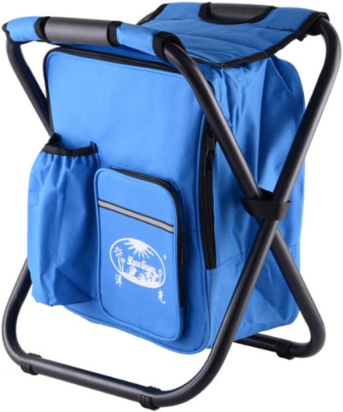 HMJZ Folding chair portable ice pack with insulation bag can be back fishing beach chair light outdoor refrigeration