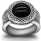 S925 sterling silver agate silver male ring, hand carved black agate gem silver ring, gift for him, minimalist daily wear silver ring Türkiye style 7-13