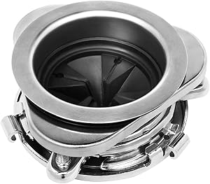 Garbage Disposal Flange, 3 Bolt Mount Stainless Steel Kitchen Sink Flange Kit with Splash Guard for 3-1/2 Inch Standard Sink Drain Hole, Sink Food Waste Disposer Installation kit