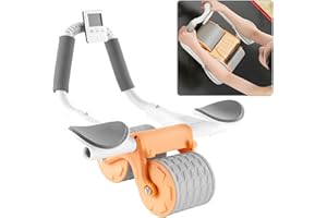 Uota Elbow Support Automatic Rebound Abdominal Wheel，Ab Roller for Abdominal Exercise Machine，Abs Workout Equipment，Dolly Core Strengthening Trainer Fitness Belly Training