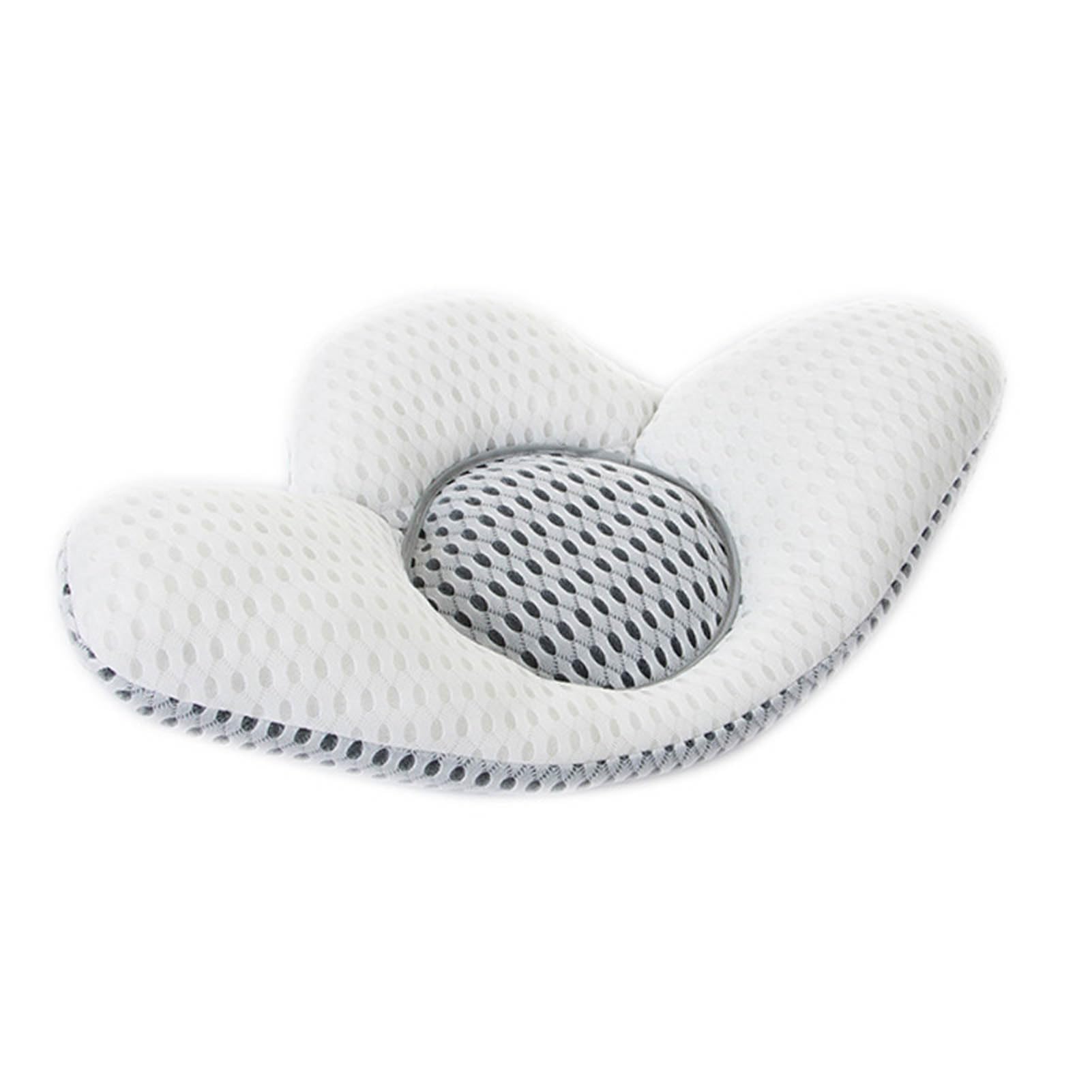 jiuzcare Lumbar Support Pillow for Sleeping, Ergonomic Back Support Cushion for Lower Back Pain Relief, 3D Air Mesh Orthopaedic Bed Wedge for Sciatica, Adjustable Buckwheat Pad (22x13x2.5in)