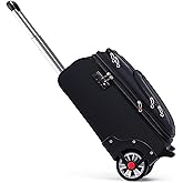 ROPLUS Laduga Softside Expandable Luggage with Large Steel Wheels Carry-On Luggage Suicase (Black, 21-Inch)
