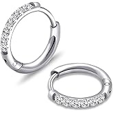 Hademade Small Gold Hoop Earrings for Women: Stainless Ssteel Huggie Earrings with CZ Statement Earrings Hypoallergenic 14k Gold Plated/Silver