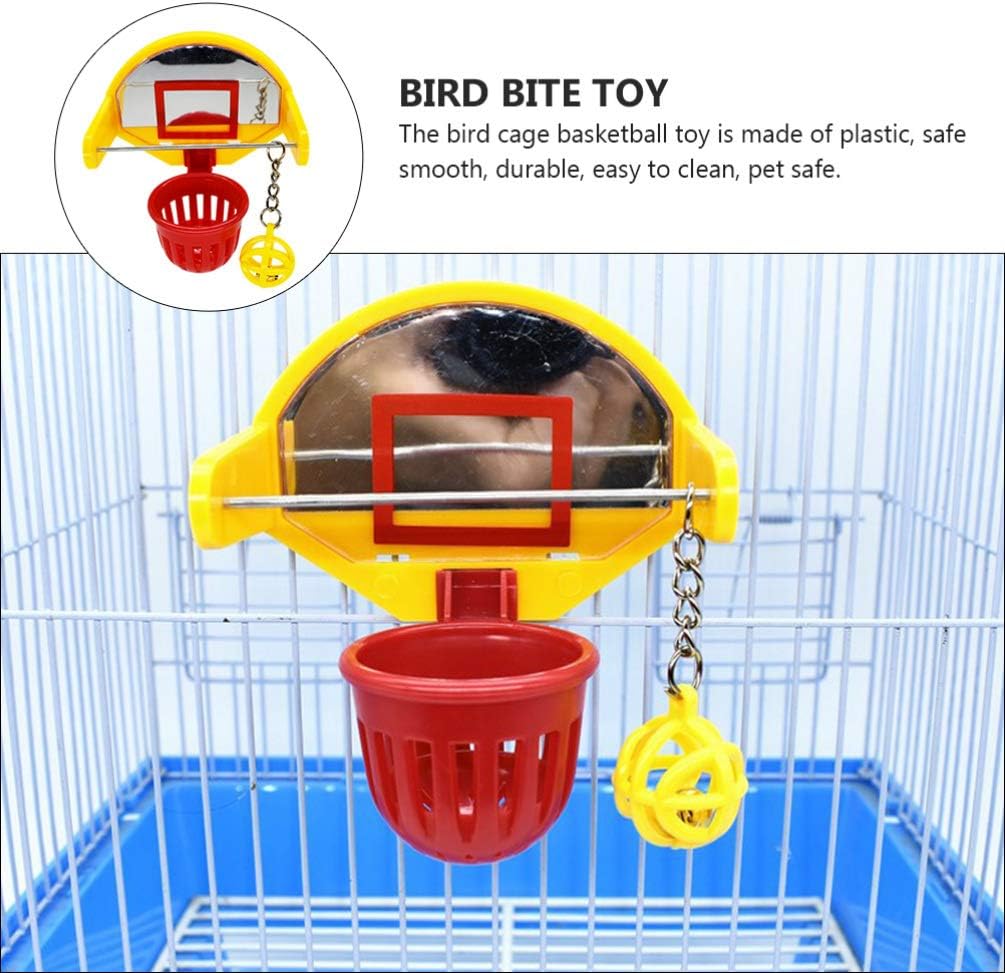 VILLCASE Bird Intellective Toy-Mini Basketball Toys Funny Parrot Training Toys Chew Activity Toy Cage Accessories for Budgie Parakeet Canary - Image 3