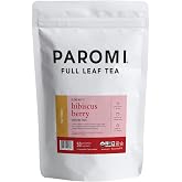 Paromi Tea Hibiscus Berry Herbal Infusion, Resealable Pouch, 50 Count