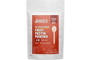 JUDEE'S GLUTEN FREE Judee's Fruit Pectin Powder No Sugar Needed 6 oz - 100% Non-GMO and Vegan - Gluten-Free and Nut-Free - Made in USA - Great for Thickening - Use to Make and Stabilize Jams and Jellies