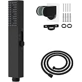 Hibbent All Metal RV Shower Head with Hose, High Pressure 4 Modes Handheld Showerhead for RV, Home, Camper, Travel Trailer, Shower head Replacement, 59'' Stainless Steel Hose with Holder, Matte Black