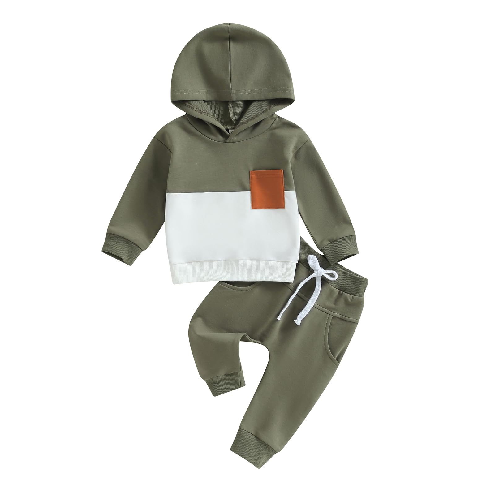 LIOMENGZI Infant Baby Boy Fall Winter Clothes Outfits Hooded Long Sweatshirt Pants Set Toddler Clothes 6 12 18 24 Months 2T