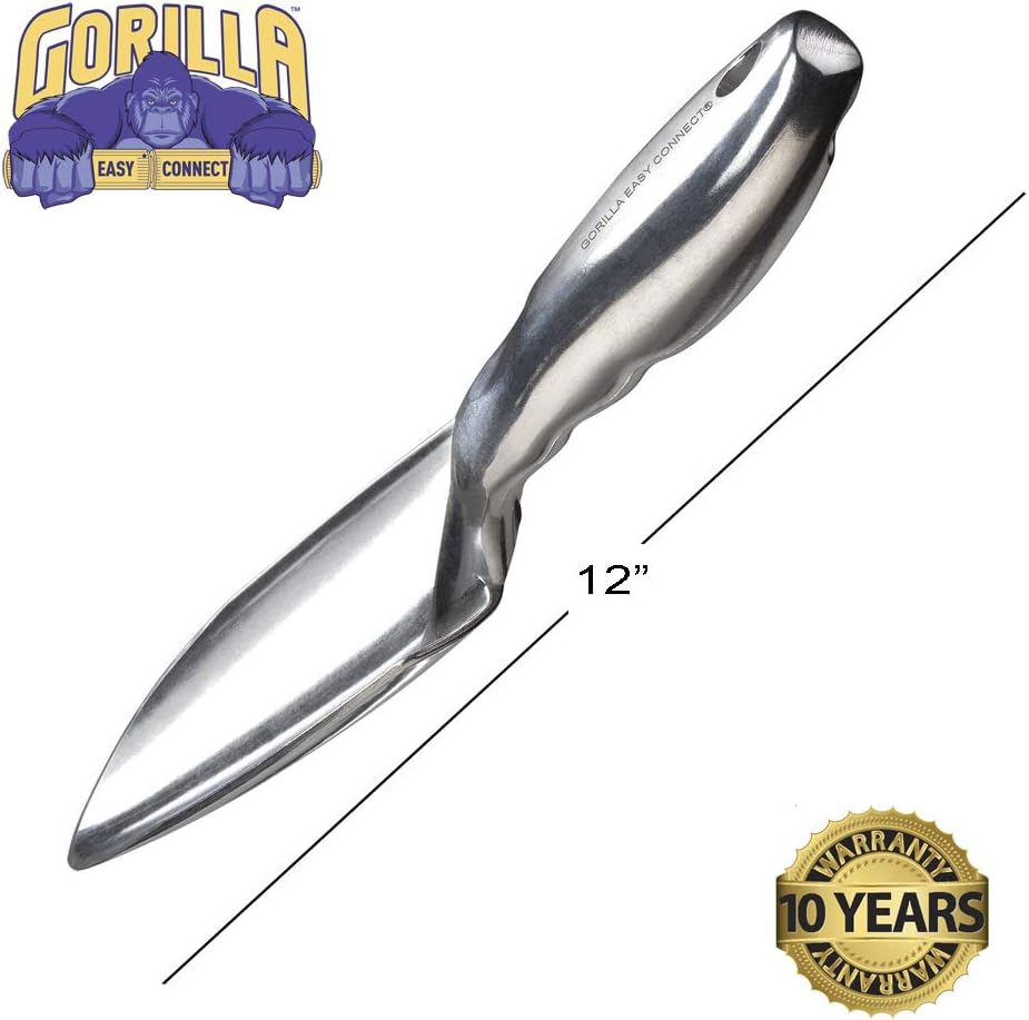 GORILLA EASY CONNECT Heavy Duty Garden Tools with Digging Trowel, Transplant Trowel and Cultivator Hand Rake. : Garden & Outdoor