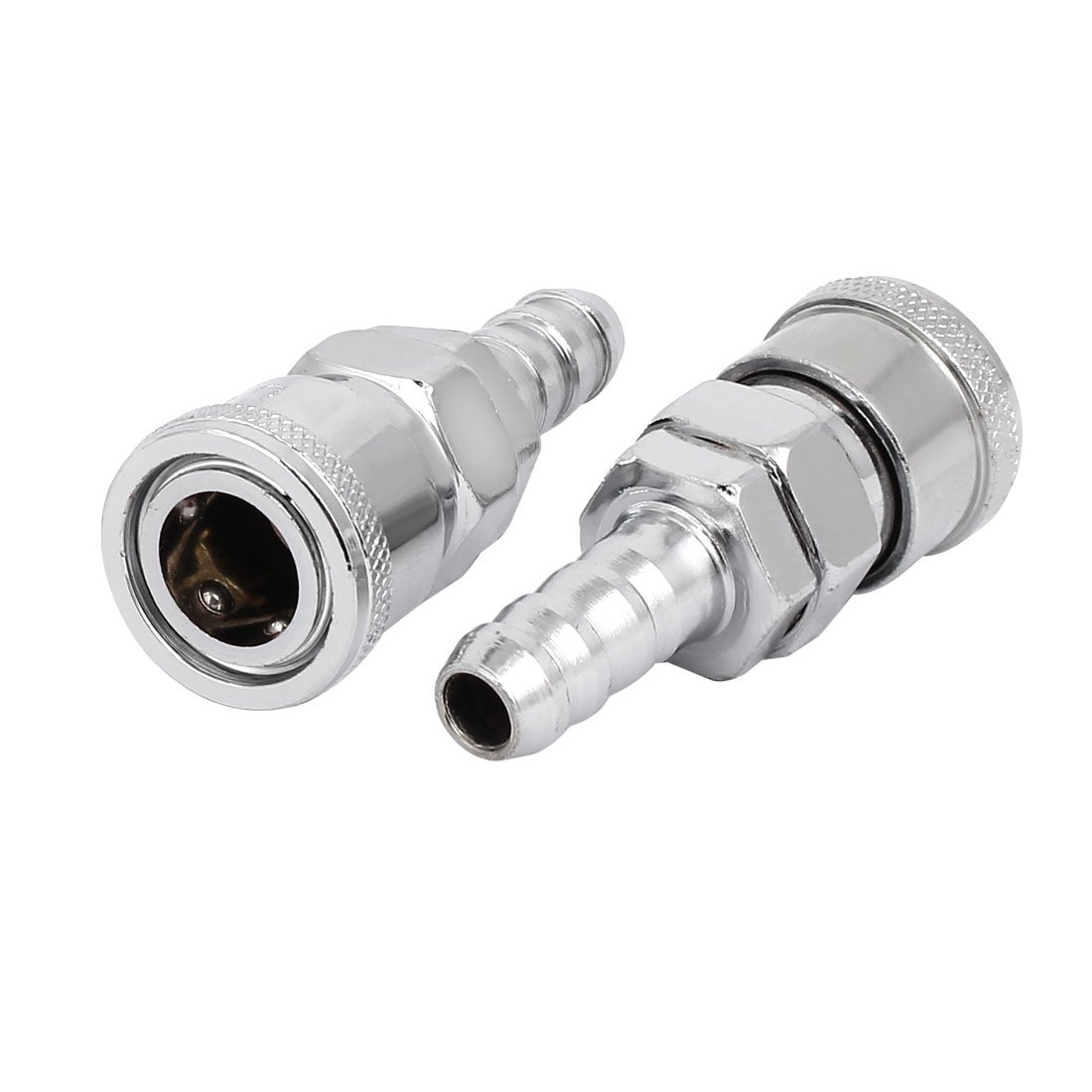 sourcingmap SH-30 Air Compressor Zinc Plated Quick Coupler 2PCS for 10mm Pipe Inner Dia