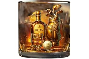 Whiskey & Golf - Personalized Golf Whiskey Glass