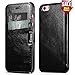 iPhone 6 / 6s Case, Benuo [Card Slot Luxury Series] [Genuine Leather] Folio Flip Corrected Grain Leather Case [2 Card Slots] with Magnetic Closure for iPhone 6s / 6 4.7 inch (Black)